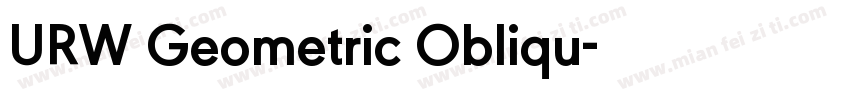 URW Geometric Obliqu字体转换